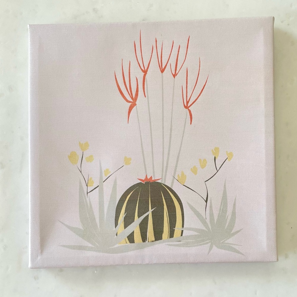 Little Cactus Canvas Wall Decor